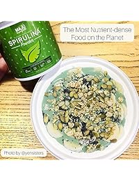Polvo de espirulina cultivado en california, número 1, no irradiado, sin transgénicos, libro...