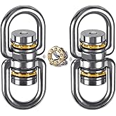 SELEWARE Bearing Swing Swivel, 360° Rotational Device Hanging Accessory for Web Tree Swing, Hammock Chair, Climbing Rope, Aerial Yoga, Kids Swing Swivel, Hold Up to 1200LB, 2 Pack