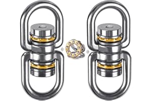 SELEWARE Bearing Swing Swivel, 360° Rotational Device Hanging Accessory for Web Tree Swing, Hammock Chair, Climbing Rope, Aerial Yoga, Kids Swing Swivel, Hold Up to 1200LB, 2 Pack