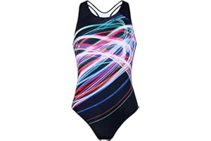 JESKIDS Girls One Piece Swimsuit Athletic Racerback Bathing Suit for Swimming 4-13 Years