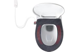 Hudson Comfort Heated Toilet Seat Cover – USB Powered Toilet Seat Warmer – Adjustable Temperature Levels Toilet Seat Cover with Soft Plush Fabric – Hand Wash and Easy Installation (Elongated)
