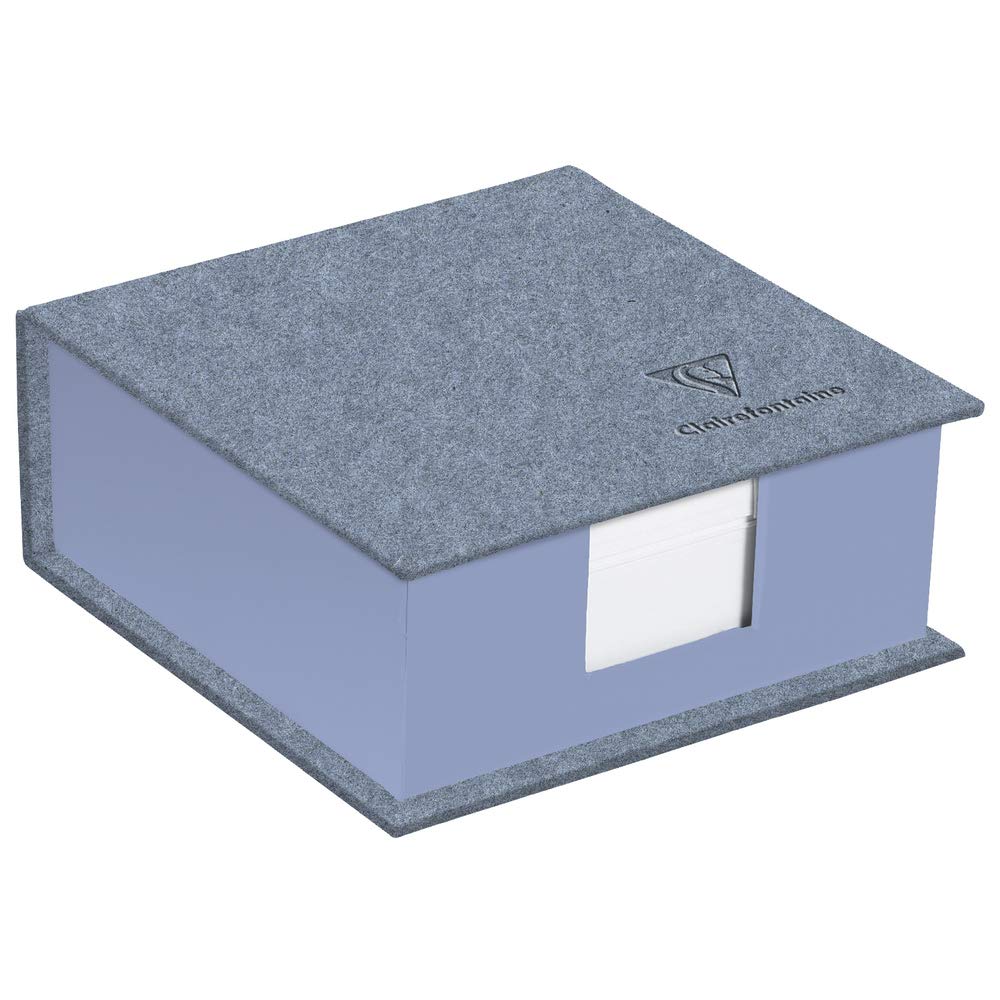 Clairefontaine 83522C - A Cube Block in Cardboard covered with Jeans Paper containing 320 Plain Sheets 9.8x9.8 cm ivory paper 90g 11x11x5 cm - Jeans&Cocoa Collection