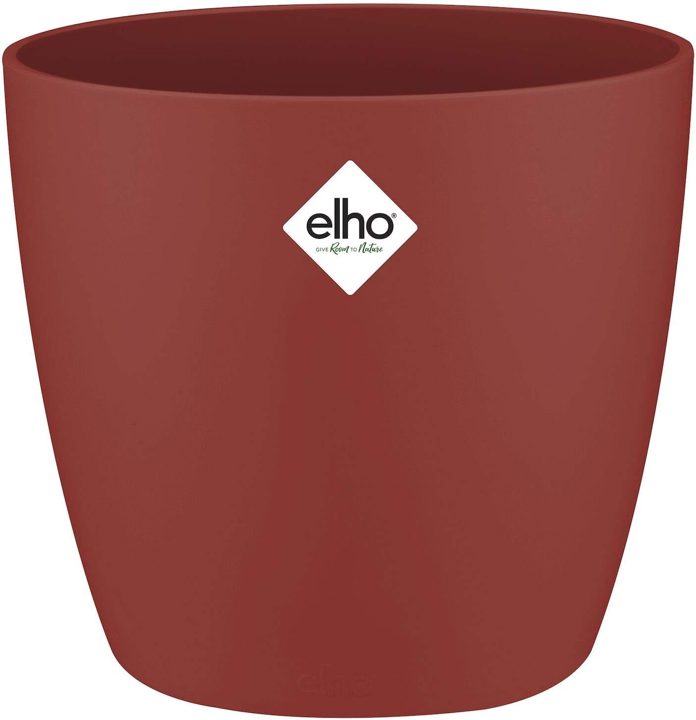 Elho Brussels Round 18 - Flowerpot - Deep Marsala - Indoor - Ø 18.2 x H 16.7 cm