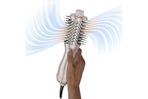 TYMO 2.0 Hair Blow Dryer Brush - Blowout Hot Air Brush, One Step Volumizer, Upgraded 2 Inch Barrel Roller Curling Styler, 3X Faster Drying, 0.6 lb Lightweight, Straightener Curling in One, Gold