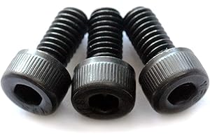 Class 12.9 Black Alloy Steel Screws (3) - Floyd Rose Style Guitar Locking Nut Screws Set - MonsterBolts (Qty 3, Black)