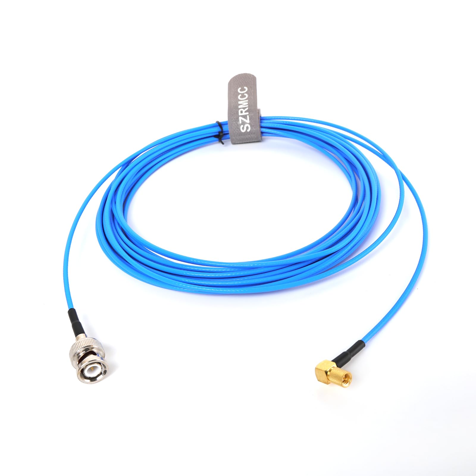 SZRMCC Microdot 10-32UNF Right Angle M5 Male to BNC Male Test Cable for Vibration Acceleration Sensor (5m)