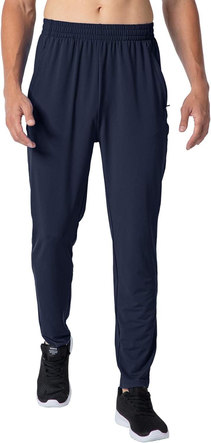 JHMORP Men's Workout Athletic Pants Lightweight Training Running Jogger Pants with Zipper Pockets : Clothing