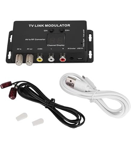 Modulateur UHF TM70 – Convertisseur HDMI/AV Vers RF, Mini Modulateur TV Avec IR, Affichage Canal, Idéal CATV