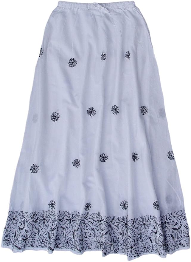 embroidered long skirt