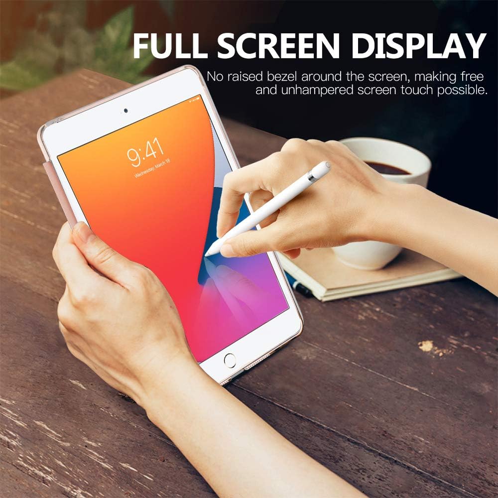 MoKo Case Fit New iPad 8th Gen 2020 / 7th Generation 2019, iPad 10.2 Case - Slim Smart Shell Stand Cover with Translucent Frosted Back Protector for iPad 10.2", Rose Gold(Auto Wake/Sleep): Computers & Accessories