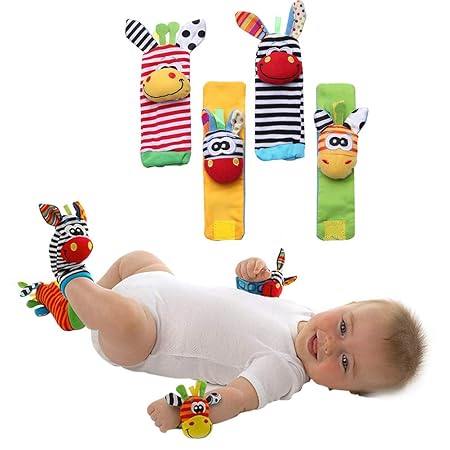 Lispeed Spielhandschuh Safari Fingerpuppen-Handschuh Baby Spielzeug Rassel Kleinkindspielzeug dem Spielhandschuh Greifling mi