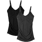 DAISITY Womens Maternity Nursing Tank Cami for Breastfeeding with Adjustable Straps