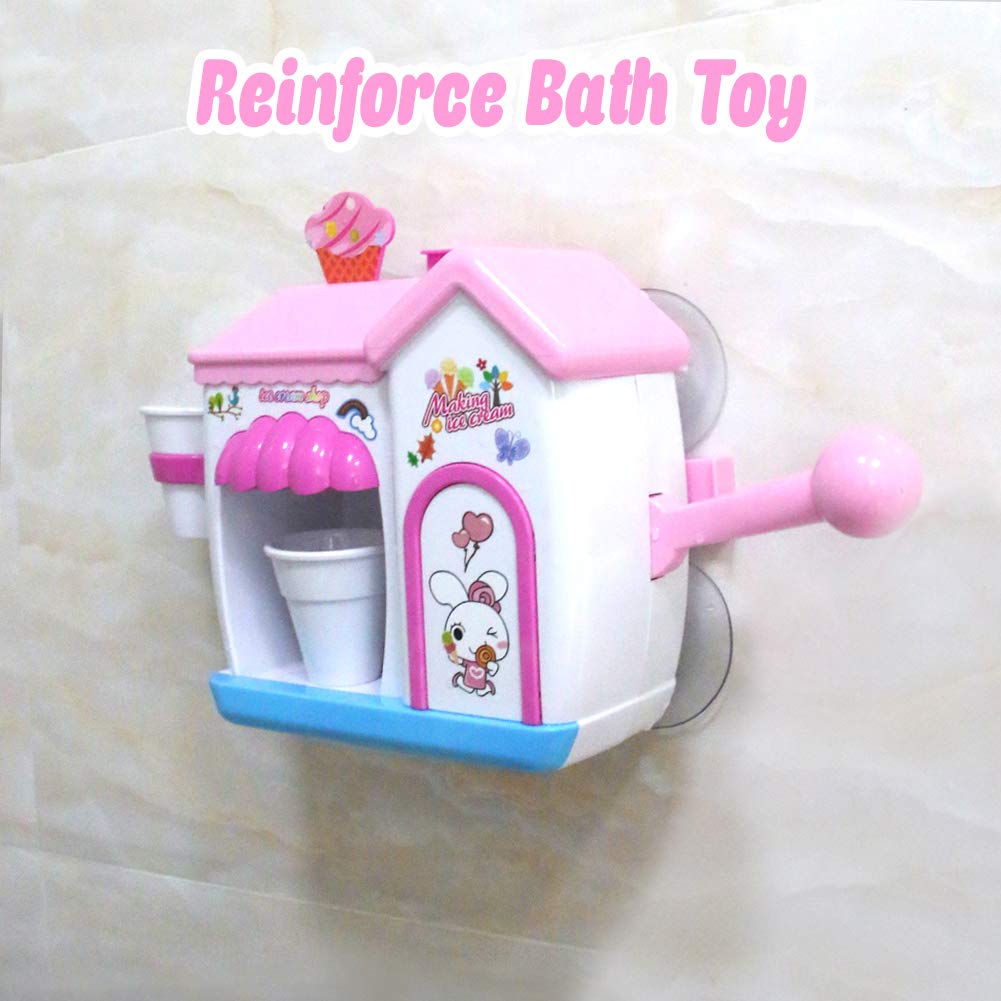 Akokie Bath Toys, Toy Ice Cream Maker Bubble Foam Play Machine Bathtub Toys 11 Pcs Pretend Play for Children 18 M+