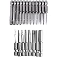 Impact Driver Allen Bits + Torx Bits Set Quick Change 1/4" Hex Shank Hex Head Torks Allen Wrench Quick Release Hex Key Power Drill Drive Star Bits 2 Inch Long Quick Connect Impact Ready - 20pc Set