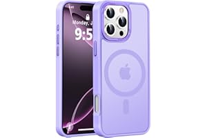 Newfuture Designed for iPhone 16 Pro Max Case with Magnetic [13 FT Military Drop Protection] [Compatible with Magsafe] Slim Translucent Matte Shockproof with Anti-Fingerprint Phone Case, Lilac Purple