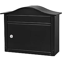 Architectural Mailboxes' 2550B-10 Saratoga Locking Wall Mount Mailbox (Black)