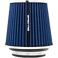 Spectre Performance Universal Clamp-On Air Filter: High Performance,Washable Filter: Round Tapered; 3 in/3.5 in/4 in Flange ID; 6.719 in (171mm) H; 6 in (152mm) Base; 4.75 in (121mm) Top,SPE-8136,Blue