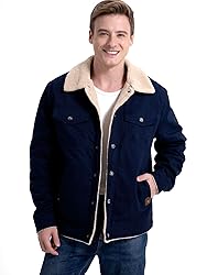 MANSDOUR Men's Winter Jacket Warm Sherpa Lined