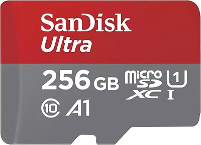 SanDisk 256GB Ultra microSD Card + SD Adapter Chromebook Tablet A1 U1 Class 10