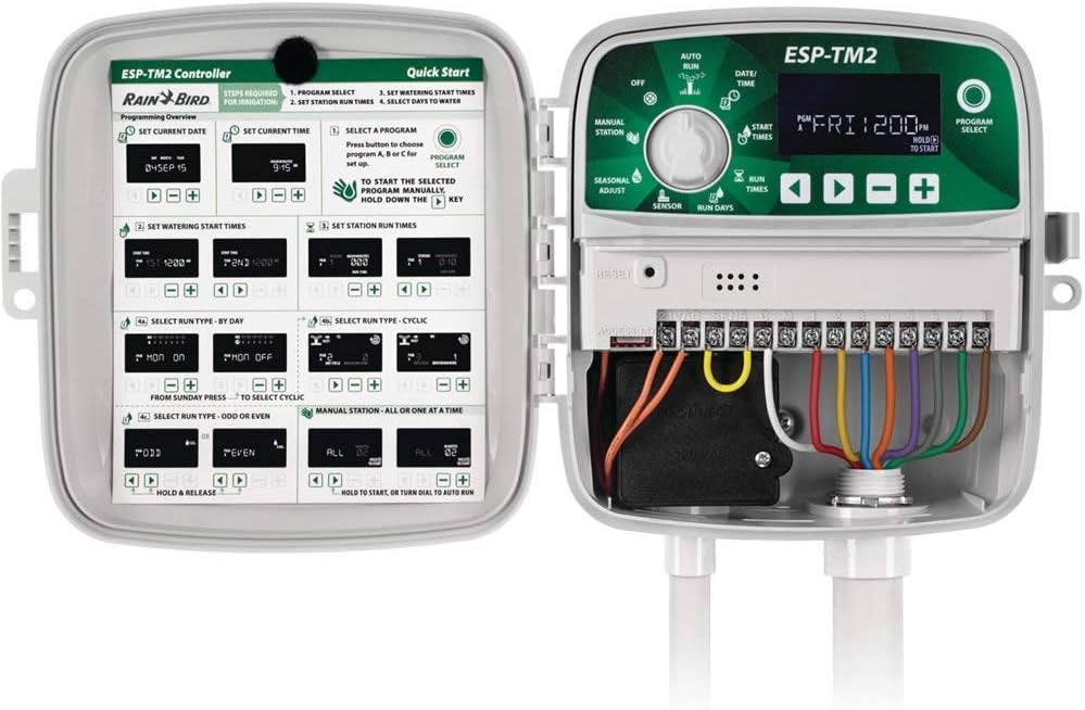 Rain Bird TM2-6 Station Indoor/Outdoor Controller : Garden & Outdoor