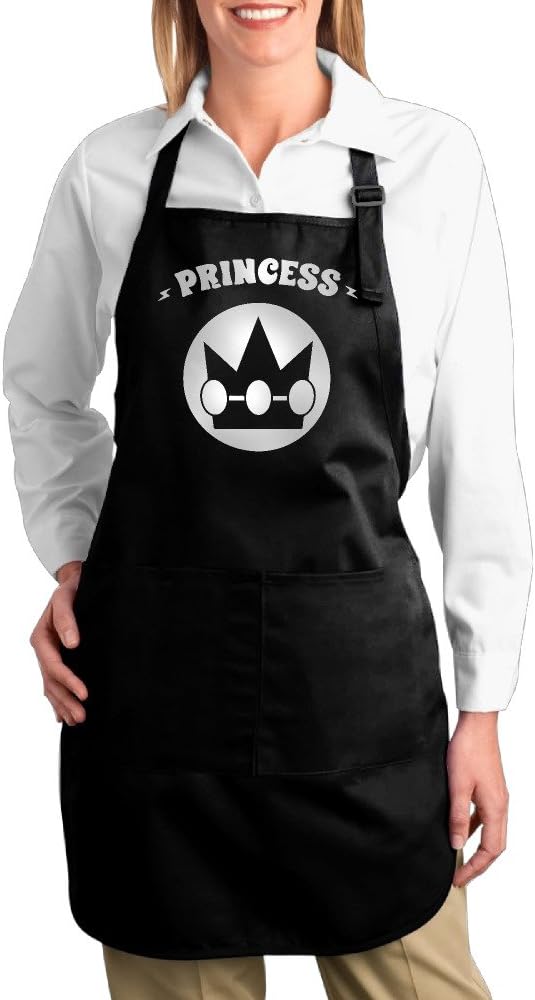 Adult Princess Peach Emblem Cooking Apron Baking Aprons Buckle Halter 7072cm (2 Color)