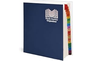 DELUGELUXE A-Z Accordion File Organizer - Alphabetical File Organizer - File sorter alphabetic a-z - Desk Organizer - Desk sorter rganizer (Heavy-Duty Cardstock,20 Dividers)