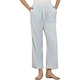 LYCY Womens Fleece Pajama Pants, Drawstring Lounge Pjs Plush Bottoms Warm Sleepwear with Pockets Comfy Winter