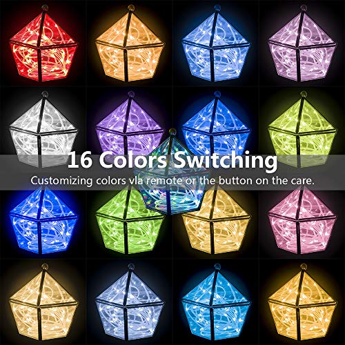 Omika 33ft LED Rope Lights Outdoor String Lights with 100 LEDs,16 Colors Changing Waterproof Starry USB Fairy Lights for Bedroom,Indoor,Patio,Outdoor,Home Decorations