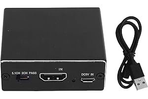 Zyyini 4K Sound Extractor, HDMI to Optical SPDIF or 3.5mm Audio Converter with 2.0CH 5.1CH Pass Mode, for Home Theater Speake