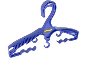 Cressi Multi-Purpose Hanger for Wetsuits, BCDs, Regulators and Other Scuba Diving Equipment, Blue