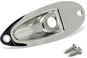 Vintage Forge Nickel Jack Plate for Fender Stratocaster Strat Guitar Recessed Output Jackplate JP110-NKL