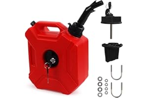 5L/1.3 Gallon Gas Can,GEVINFA Motorcycle Gas Can Fuel Oil Petrol Diesel Storage Cans,Portable Gas Tank Fuel Compatible with M