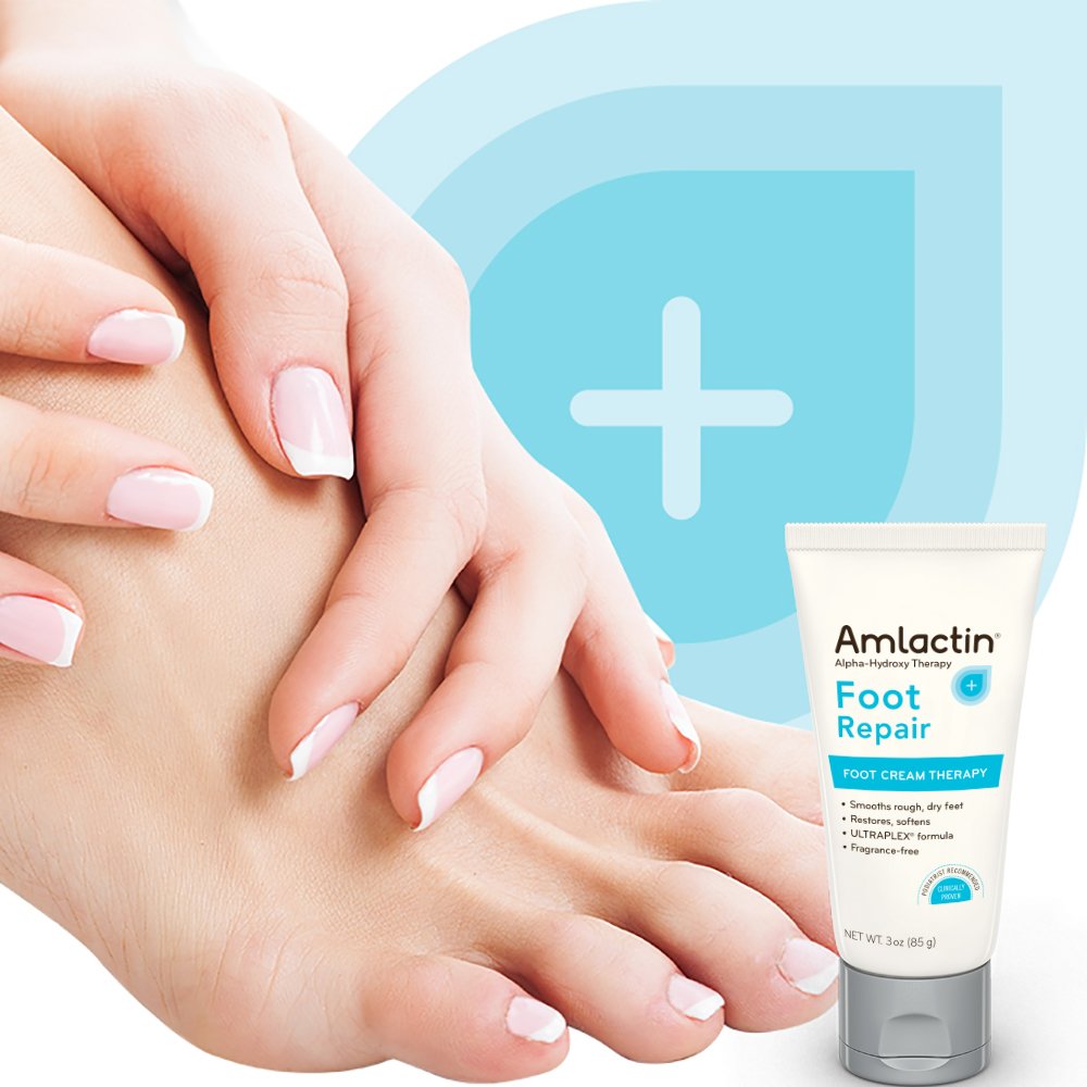 AmLactin Foot Repair Foot Cream Therapy, 3 Ounce Tube, AHA Cream : Beauty