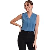 Allegra K Women's Work Sleeveless Blouse Business Casual V Neck Tank Tops