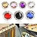 KUYOU Purse Hooks, Set of 3/6/12/20 pcs Colorful Purse Hooks Crystal Diamond Folding Section Storage Handbag Hook Hanger Holder (12)