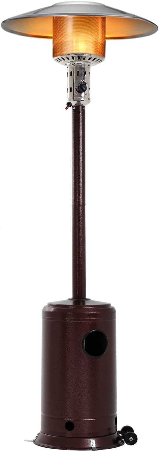 propane outdoor heaters on Amazon Com Fdw Outdoor Patio Heater Tall Standing Hammered Finish Garden Outdoor Heater Propane Standing Lp 47 000btu Csa Certified Gas Steel W Accessories Bronze Garden Outdoor