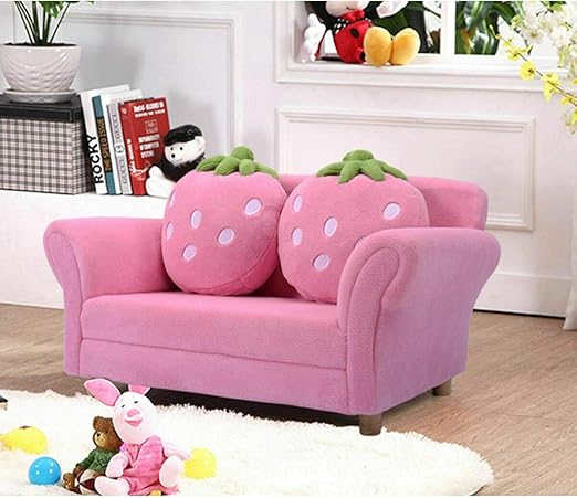 Amazon Com Kids Sofa Strawberry Armrest Chair Lounge Couch W 2