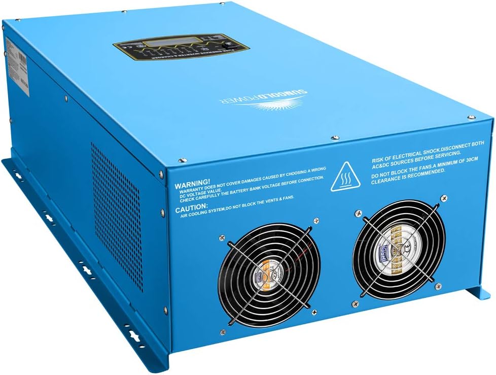 SUNGOLDPOWER 12000W Peak 36000W Split Phase Pure Sine Wave Power Inverter,Low Frequency Inverter DC 48V AC Input 240V Solar Wind Power Inverters AC Output 120V 240V Converter: Garden & Outdoor