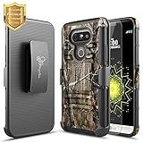 LG G5 Case with [Tempered Glass Screen Protector], NageBee [Heavy Duty] Armor Shock Proof Dual Layer [Swivel Belt Clip] Holster with [Kickstand] Combo Rugged Case For LG G5 - Camouflage