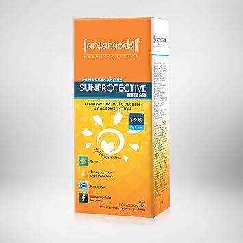 Aryanveda Unisex Sunscreen Lotion With SPF 50; All Skin Type - 60 gm
