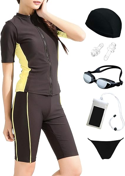 Amazon シーグロウ フィットネス 水着 レディース 7点 セット 半袖フィットネス Cy1411set タンキニ 通販