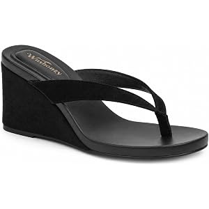 Wnshonzy Womens Wedge Heels Sandals Platform Thong Flip-Flop Casual Slip on Platform Slide Beach Dressy Summer Fashion Comfor