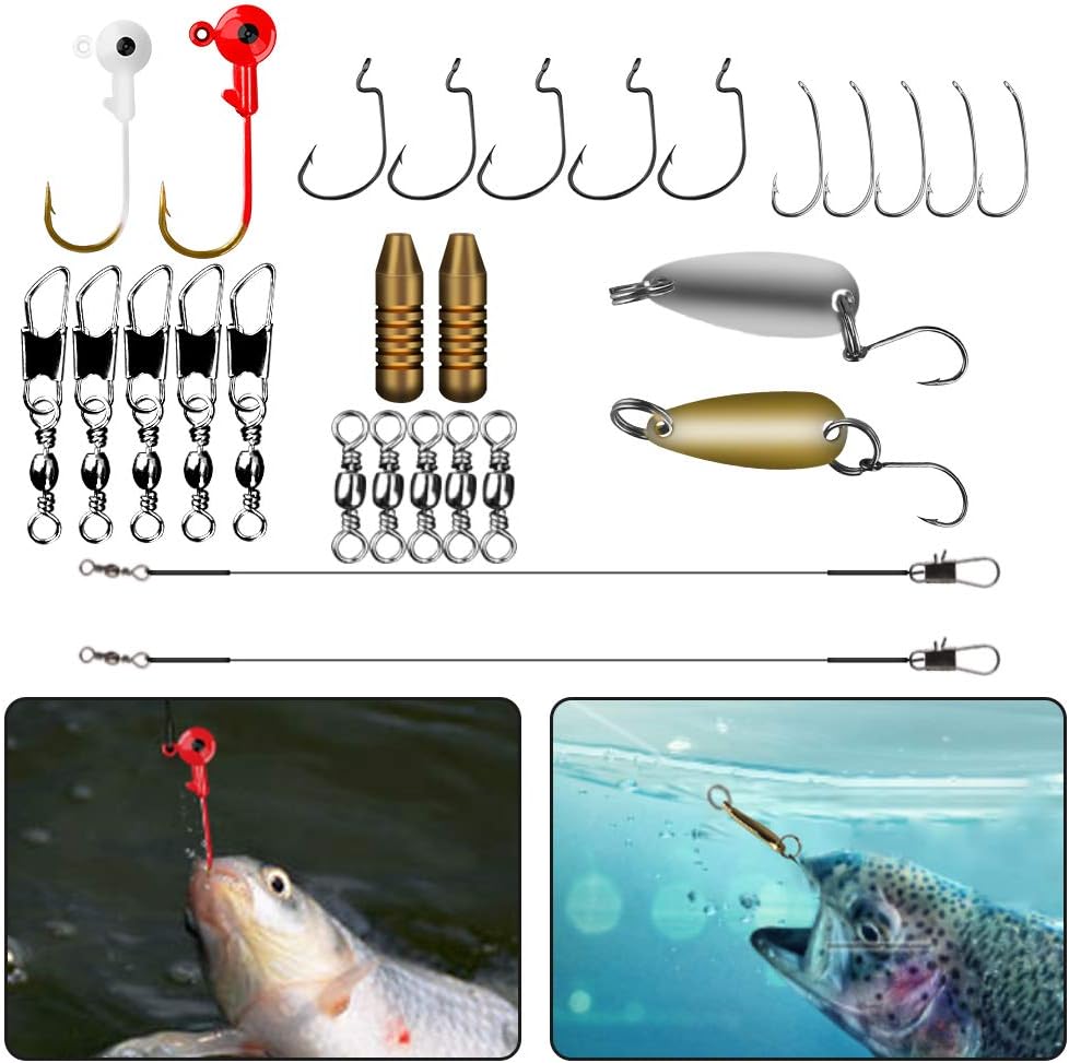 Forlovv Fishing Lures Kit Set, Fishing Artificial Bait Spinnerbaits, Plastic Worms Lures, More Fishing Gear Lures Kit Set, Salt Water Fishing Lure Tackle, Soft Fishing Lures Topwater Lures : Sports & Outdoors