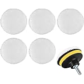 5 Pcs Wool Polishing Buffing Pads, 5 Inch Car Polishing Buffing Wheel with Hook and Loop Back for Drill Buffer Attachment, Car Buffer Polisher Kit for Cars Polish, Waxing, & Compound Cutting