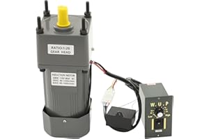 LIAUHO Electric Gear Motor, 200W 20K 110V AC Portable Electric Reducer Gearbox with with Speed Governor, Reversing Function and Speed Adjustable, High Torque Motor (200W 20K 110V)