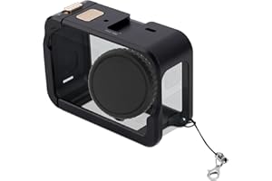 Cage for DJI OSMO Action 6, Aluminum Alloy Camera Cage Case with Lens Cover Wrist Strap Protective Frame with 1/4" Locating H