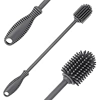 Glass & Water Bottle Brush Cleaner Set - Long Handle With Removable Head, Cleans Bottles, Straws, Cup Crevices - View #7