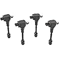 Ignition Coil Pack Set of 4 - Compatible with Nissan Vehicles - 2002, 2003, 2004, 2005, 2006 Altima 2.5L, Sentra 02, 03, 04, 