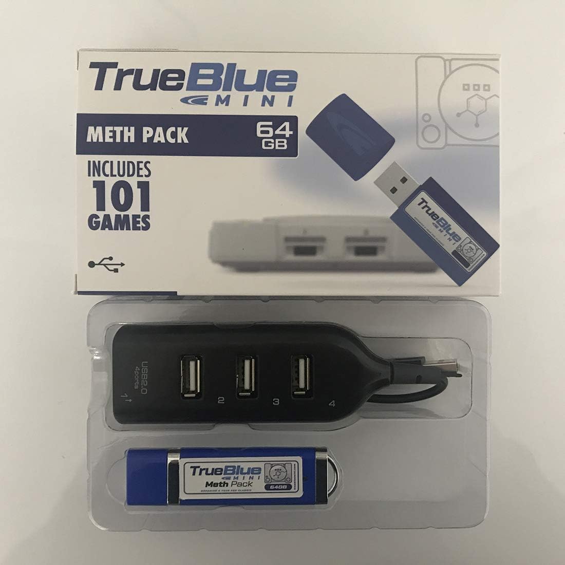 WOLFBUSH True Blue Mini Meth Pack (64GB) + Mini Crackhead Pack (64GB) for Playstation Classic Game Enhancer for Playstation Classic: Computers & Accessories