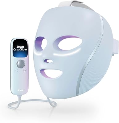 CryoGlow, Maschera LED Viso, Blu, FW312EU, per Skincare a Casa